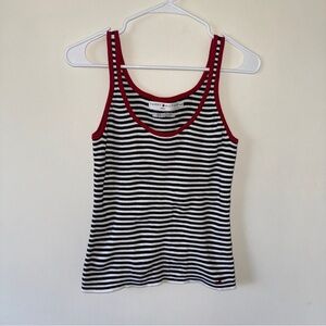 Vintage Tommy Hilfiger Striped Tank Medium 100% Cotton